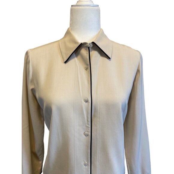 Banana Republic Skirt Set Women S/6 Beige Wool Blend Career Minimalist Lagenlook - Picture 4 of 16